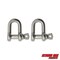 Extreme Max Extreme Max 3006.8261.2 BoatTector Stainless Steel Chain Shackle - 1/4", 2-Pack 3006.8261.2 - alternate 1